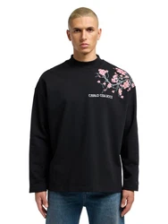 CARLO COLUCCI Sweatshirt Dragogna Rot/Rosa/Schwarz/Dunkelrot/Braun/Lila