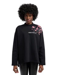 CARLO COLUCCI Sweatshirt Dragogna Rot/Rosa/Schwarz/Dunkelrot/Braun/Lila