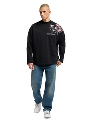 CARLO COLUCCI Sweatshirt Dragogna Rot/Rosa/Schwarz/Dunkelrot/Braun/Lila
