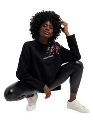 CARLO COLUCCI Sweatshirt Dragogna Rot/Rosa/Schwarz/Dunkelrot/Braun/Lila