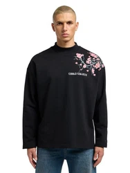 CARLO COLUCCI Sweatshirt Dragogna Rot/Rosa/Schwarz/Dunkelrot/Braun/Lila