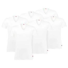 Levi's T-Shirt Herren T-Shirts, 6er Pack - EOCM, V-Ausschnitt, (Packung, 6er Pack)