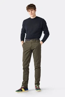 MMX Chinohose mit Ripsband Khaki/Dunkelgrün MMX Chinohose mit Ripsband Khaki/Dunkelgrün