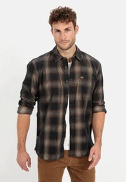 Langarmhemd aus reiner Baumwolle Button-Down