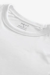 Next Rundhals-T-Shirt Everyday Weiß/Grau/Dunkelblau