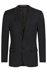 GREIFF Corporate Sakko Herren Modern WITH 37.5 Slim-Fit Schwarz