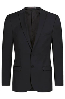 GREIFF Corporate Sakko Herren Modern WITH 37.5 Slim-Fit Schwarz