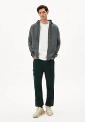 Armedangels Sweatjacke Saromian Comfort Herren Dunkelgrau/Dunkelgrün/Hellgrau/Grau
