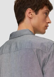 s.Oliver Langarmhemd Regular Fit Button-Down Kragen Grau/Hellgrau/Dunkelblau