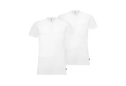 Levi's T-Shirt Herren V-Ausschnitt Kurzarm (4er Pack) Weiß/Creme