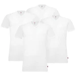 Levi's T-Shirt Herren V-Ausschnitt Kurzarm (4er Pack) Weiß/Creme