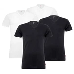 Levi's T-Shirt Herren V-Ausschnitt Kurzarm (4er Pack) Schwarz/Weiß/Dunkelblau