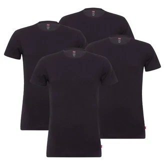 Levi's T-Shirt Herren Rundhals Kurzarm Packung Schwarz/Dunkelblau/Lila