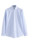 Next Langarmhemd Signature Slim Fit Strukturhemd Cutaway-Kragen Hellblau/Blau/Dunkelblau