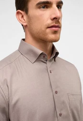 Eterna Kurzarmhemd COMFORT FIT NON IRON Khaki/Beige/Braun/Grau