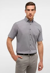 Eterna Kurzarmhemd COMFORT FIT NON IRON Grau/Hellgrau/Dunkelgrau
