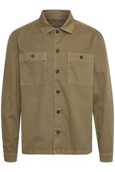 Blend Langarmhemd BLEND BHShirt Khaki/Dunkelgrün/Braun