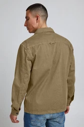 Blend Langarmhemd BLEND BHShirt Khaki/Dunkelgrün/Braun