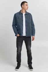 Blend Langarmhemd BLEND BHShirt Hellblau/Dunkelblau/Blau