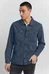 Blend Langarmhemd BLEND BHShirt Hellblau/Dunkelblau/Blau