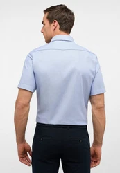 Eterna Kurzarmhemd MODERN FIT NON IRON Hellblau/Dunkelblau/Blau