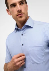 Eterna Kurzarmhemd MODERN FIT NON IRON Hellblau/Dunkelblau/Blau