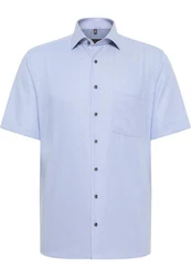 Eterna Kurzarmhemd MODERN FIT NON IRON Hellblau/Dunkelblau/Blau