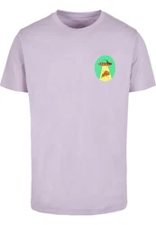 MisterTee Herren Ufo Pizza Tee Lila