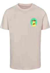 MisterTee Herren Ufo Pizza Tee Khaki/Beige/Braun