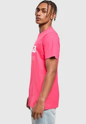 MisterTee Kurzarmshirt Herren Fika Definition Tee Rosa