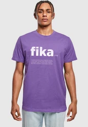 MisterTee Kurzarmshirt Herren Fika Definition Tee Rosa/Lila/Fliederfarben