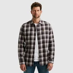 PME LEGEND Longsleeve Hemd Grau/Rot/Schwarz/Dunkelgrau