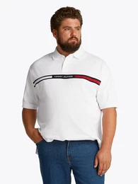 Tommy Hilfiger Big & Tall Poloshirt BT-HILFIGER CHEST INSERT REG -B in Groen Gren, Logostickerei
