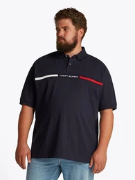 Tommy Hilfiger Big & Tall Poloshirt BT-HILFIGER CHEST INSERT REG -B in Groen Gren, Logostickerei