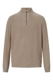 Stehkragenpullover Paulin Metallreiverschluss, elastischem Bund