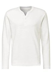 STREET ONE MEN Langarmshirt Weiß/Creme