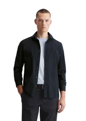 Marc O'Polo Langarmhemd aus Stretch-Popeline Dunkelblau/Schwarz/Hellblau/Dunkelgrau