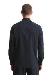 Marc O'Polo Langarmhemd aus Stretch-Popeline Dunkelblau/Schwarz/Hellblau/Dunkelgrau
