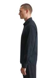 Marc O'Polo Langarmhemd aus Stretch-Popeline Dunkelblau/Schwarz/Hellblau/Dunkelgrau