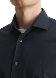 Marc O'Polo Langarmhemd aus Stretch-Popeline Dunkelblau/Schwarz/Hellblau/Dunkelgrau