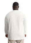 Marc O'Polo Langarmshirt Heavy-Slub-Jersey Weiß/Schwarz/Creme