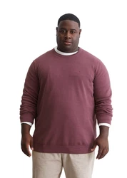 Marc O'Polo Rundhalspullover Dunkelrot/Schwarz/Lila/Bordeaux