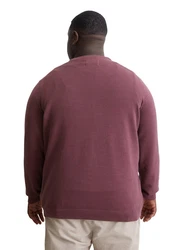 Marc O'Polo Rundhalspullover Dunkelrot/Schwarz/Lila/Bordeaux