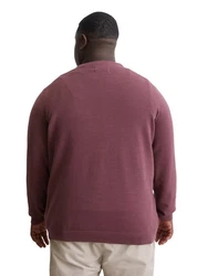 Marc O'Polo Rundhalspullover Dunkelrot/Schwarz/Lila/Bordeaux