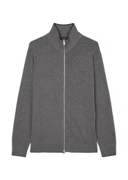 Cardigan aus Bio-Baumwolle-Schurwolle-Mix