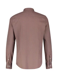 LERROS Langarmhemd Poplinhemd Braun/Dunkelrot/Lila/Bordeaux/Rot