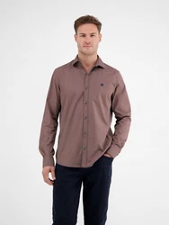 LERROS Langarmhemd Poplinhemd Braun/Dunkelrot/Lila/Bordeaux/Rot
