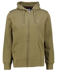 Gant Sweatshirt REGULAR SHIELD FULL ZIP HOODIE khaki