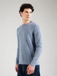 SELECTED HOMME Pullover SLHROSS Grau/Blau/Hellblau/Dunkelblau