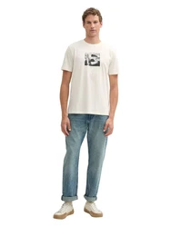 TOM TAILOR Denim T-Shirt hellblau/grau/schwarz/weiß